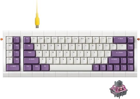 02Lilith Q 75 ٪ 5.5 ° لوحة مفاتيح مريحة مع OEM KEYCAP ، حالة متوافقة مع LEGO ، جبل الحشية ، السلكية ، RGB ، الساخنة القابلة للتبديل ، التبديل الخطي ، QMK ، قارورة للفوز/MAC ، مجموعة كاملة ، أبيض (ليليث س 75 ٪) in Kuwait