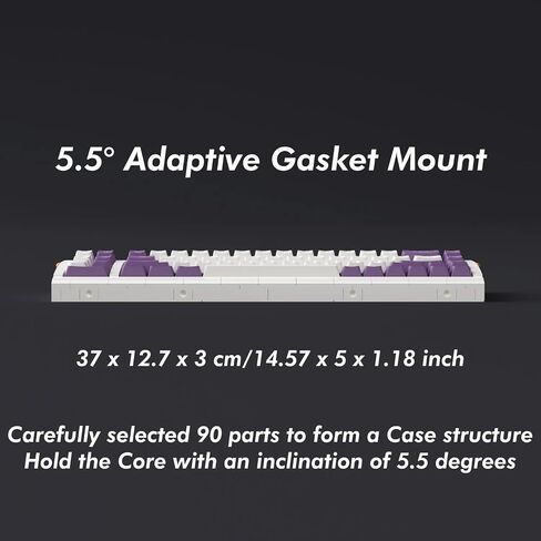 02Lilith Q 75 ٪ 5.5 ° لوحة مفاتيح مريحة مع OEM KEYCAP ، حالة متوافقة مع LEGO ، جبل الحشية ، السلكية ، RGB ، الساخنة القابلة للتبديل ، التبديل الخطي ، QMK ، قارورة للفوز/MAC ، مجموعة كاملة ، أبيض (ليليث س 75 ٪) in Kuwait