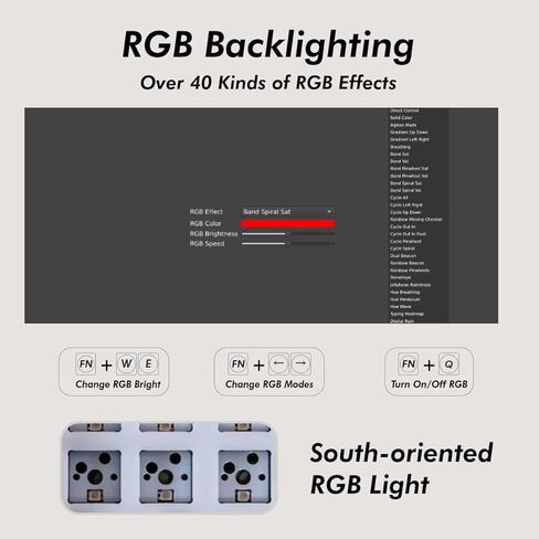 02Lilith Q 75 ٪ 5.5 ° لوحة مفاتيح مريحة مع OEM KEYCAP ، حالة متوافقة مع LEGO ، جبل الحشية ، السلكية ، RGB ، الساخنة القابلة للتبديل ، التبديل الخطي ، QMK ، قارورة للفوز/MAC ، مجموعة كاملة ، أبيض (ليليث س 75 ٪) in Kuwait