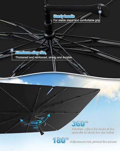 BESTVIEW Windshield Sun Shade Compatible with Subaru Outback 2015-2019, Foldable Reflective Sun Visor Protector, Upgraded 5 Layers 240T Material in Kuwait