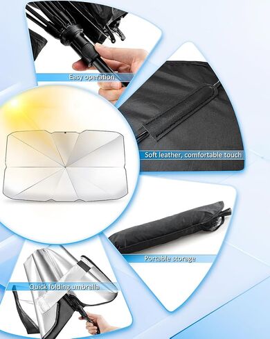 BESTVIEW Windshield Sun Shade Compatible with Subaru Outback 2015-2019, Foldable Reflective Sun Visor Protector, Upgraded 5 Layers 240T Material in Kuwait