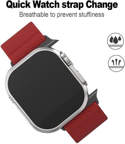 Nylon Hybrid Strap Compatible with Apple Watch + Whoop 4.0, Odor Resistant and Breathable Nylon band in Kuwait