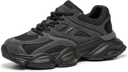 BEAU TODAY Platform Sneakers for Women, Womens Fashion Sneakers, Lace Up Chunky Leather Walking Sneakers, Comfortable Non-Slip Wide Width Casual Dad Shoes in Saudi Arabia