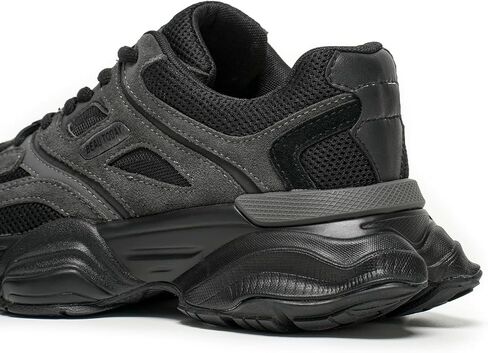 BEAU TODAY Platform Sneakers for Women, Womens Fashion Sneakers, Lace Up Chunky Leather Walking Sneakers, Comfortable Non-Slip Wide Width Casual Dad Shoes in Saudi Arabia