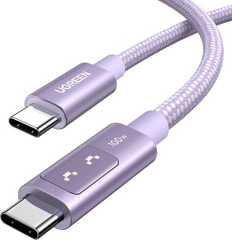 UGREEN Uno USB C to USB C Cable 100W Fast Charging Cable Type C Charging Cord with LED Display for iPhone 16/16 Plus/16 Pro/16 Pro Max/15, MacBook Pro/Air, iPad Pro/Air, Galaxy S24 Ultra 6.6FT Black in Saudi Arabia
