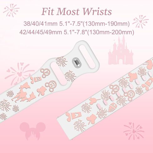 2 Pack Cartoon Engraved Bands Compatible with Samsung Galaxy Watch 7 6 5 4 FE 40mm 44mm/Active 2/Watch 3 41mm Women, 20mm Two-Tone Cute Soft Silicone Sport Strap in Saudi Arabia