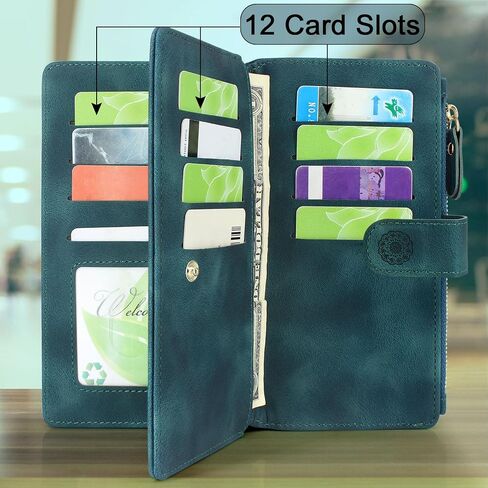 Harryshell Compatible with Samsung Galaxy S25+ Plus Wallet Case Detachable Phone Cover with Zipper Cash Coin Pocket Multi Card Slots Holder Wrist Strap Lanyard 6.7 inch (Floral Brown) in Saudi Arabia