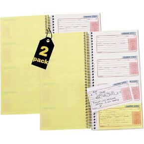 1InTheOffice Phone Message Book 2 Part Carbonless, 5" x 3 3/8" 2-Part Carbonless, 400-Set Book - 2 Pack