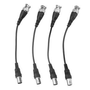 4Pcs BNC Coaxial Crimper Jumper Connector Cable RG174 BNC-59 Male to Female Nickel Plated Coupler Extension Coaxial Cable with Copper Pin Fixed Inside for Broadcast Video and Camera