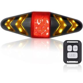 OTYTY Bike Tail Light with Turn Signals, USB Rechargeable Ultra Bright LED Safety Warning Bike Brake Rear Lights, Wireless Remote Control, 4 Modes, Waterproof Suitable for Mountain Bike, Road Bicycle