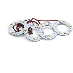uxcell 4pcs 12V White 40mm 12 Surface Mount Device LED Ring Light for Car Automobile