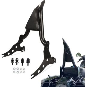 [New Generation] Chrome Sissy Bar, Detachable Passenger Backrest Rear Pad Fit for Fatboy FLFBS 2018-2023 Breakout 2013-2023