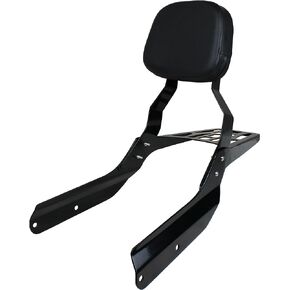 YHMOTO Passenger Sissybar Backrest with Luggage Rack Fits for Honda VTX 1300 1800 N/R/S Models 2002-2008 (Black)