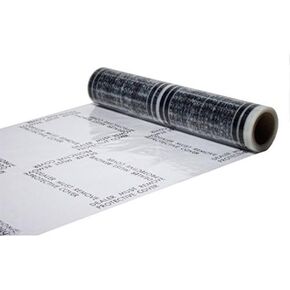 Hi-Tech Auto Adhesive Plastic Floor Mat, 4 mil | Perforated Every 24" | 100 Mats Per Roll | (24" Wide, 200' Long)