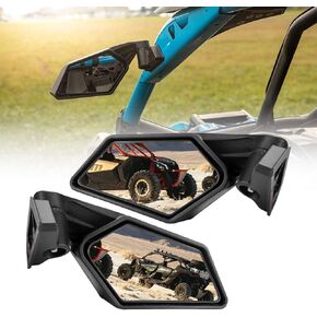 X3 Side Mirrors, A & UTV PRO X3 Racing Mirrors for Can am Maverick X3 Max Turbo R 2017 2018 2019 2020 2021 2022 2023 2024 Adjustable Breakaway X3 Mirrors Accessories, Replace OEM #715002898