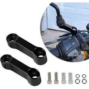 M10 Motorcycle Mirror Mount Riser, 2 Right Hand Threads, PSLER Motorcycle Rear View Mirror Mount Risers Extenders for 10mm or 8mm Apertures