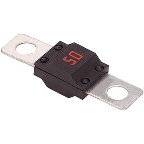 498 Series 50 Amp DC Fuse for EZGO 36 Volt Powerwise Charger, Used on EZGO TXT, Medalist, MPT-800 Electric Golf Cart, Part# 0498050 28106G01 28106-G01
