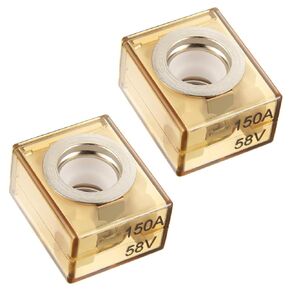 BOJACK Terminal Fuse 100A Marine Rated Battery Fuse (MRBF) 58V DC Max IP66 Waterproof for The Circuit Protection of Automobiles RVs Cranes Ships Charging Piles 100Amp(Pack of 2）