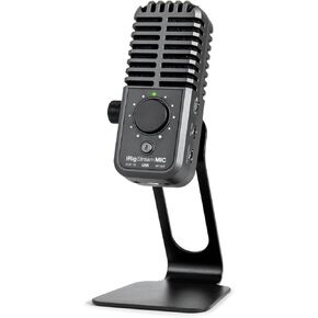 IK Multimedia iRig Stream Mic USB Condenser Microphone with Integrated Audio Interface -Podcast Microphone, Gaming Microphone for pc, Streaming Microphone Plus Audio Mixer USB Audio Interface