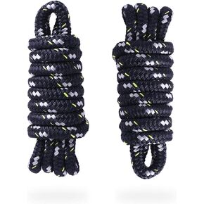 MISSION Boat Gear Fender Line 3/8" x 6' (2 Pack, Black)