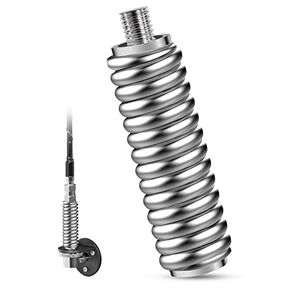 Marketty SS-3H CB Antenna Spring, Stainless Steel Heavy Duty CB Radio Antenna Mount Spring, Spring to Fit Mobile/in-Vehicle CB Radio Antenna Mount Up to 60" Long and 3/8" X 24 Thread (Black)