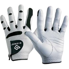 New Improved 2018 Long Lasting Bionic StableGrip Golf Glove - Patented Stable Grip Genuine Cabretta Leather, Designed by Orthopedic Surgeon! (Men's X-Large, Worn on Left Hand)