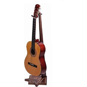 Wooden Guitar Stand, Handcrafted Floor Universal Guitar Stands,Acoustic,Electric and Classical Guitars Stand,Guitar Accessories-Sapele Wood Color