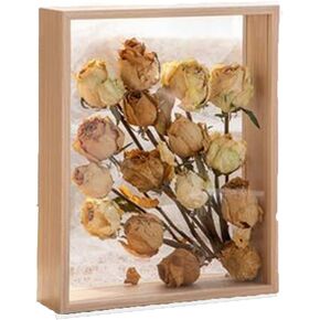 Wooden Dried Flower Photo Frame,Shadow Box Frame 8 x 10 Shadowbox Display Case Picture Frame Dried Flower Display Stand Decorative Floating Photo Frame（8 x10''）