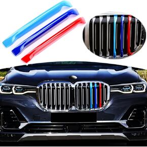 Exact Fit ///M-Colored Grille Insert Trims Compatible with BMW 2019-2023 X7 G07 Accessories for 7-Beams w/Standard Kidney Grille