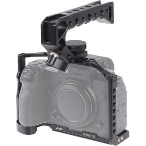 X-H2/X-H2S Camera Cage with Top Handle for Fujifilm X-H2 X-H2S Mirrorless Digital Camera Aluminum Alloy Film Movie Making Camera Video Cage with Shoe Mount