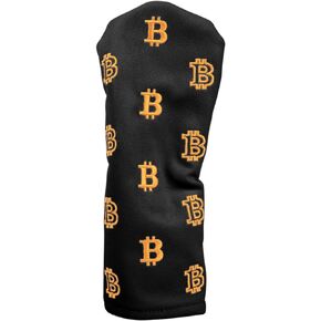 Bitcoin Golf Driver Headcover - Leather Golf Club Covers - HODL 21 Head Cover Golf Accessories