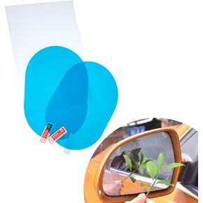 Pack-2 Car Rearview Mirror Anti-rain Film, 3.9In x 5.9In Vehicle Side Mirrors Stickers, Durable Automobile Accessories, Universal for Most Cars, Trucks and Vans (Transparent)