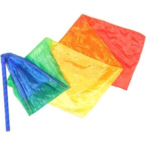Dancer Ribbons Rhythm Sticks Dance Ribbon Rainbow Streamers Gymnastics Training Equipment Dancing Ribbon Streamers Dancing Ribbons Wand Party Ribbons Portable Kite Silk Fitness