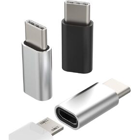 3Pack,USB C Male to Micro USB Female Adapter, for ipad pro air4 Compatible for Samsung Galaxy S21 S20 Plus Note,Google Pixel 5 4XL,LG V35,Moto Charging Data sync Type C Power Charger Connector Cable