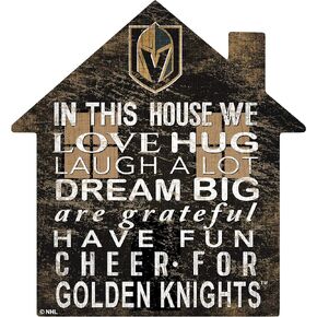 Fan Creations NHL Vegas Golden Knights Unisex Golden Knights House Sign, Team Color, 12 inch