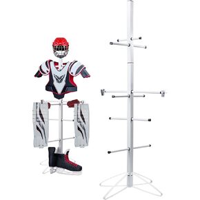 رف تجفيف معدات الهوكي رف تجفيف معدات الهوكي المعدنية رف تجفيف معدات الهوكي الرياضية رف جاف للتجفيف والتخزين مع 4 مشابك معلقة قابلة للتعديل وسوار معصم لجميع الأعمار، سهل التجميع in Kuwait
