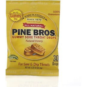 Softish Throat Drops Natural Honey - 30 Count, Pack of 6