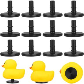 12 Packs Rubber Duck Mount Jeep Duck Holder Plastic Duck Plug Holder for Jeep Dash Rubber Duck Holder for Display Jeep Ducking Gifts-Black(Excluding Rubber Duck)