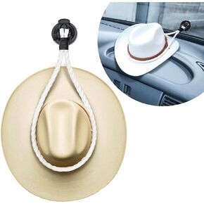 Ziciner Cowboy Hat Mounts for Your Vehicle, Hat Mounts with Suction Cup, Hat Holder Rack to Keeps Your Hat Securely On The Dash, Auto Universal Interior Accessories for Trucks, SUVs, Cars (Black)