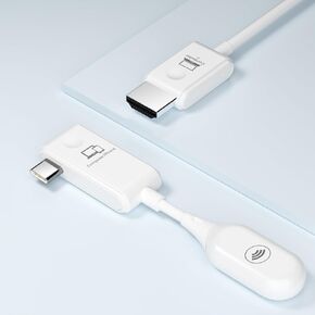 SmartSee Wireless USB C to HDMI Display Adapter Screen Mirror Cast Extend for iPhone 15 & USB C Equiped Phone Laptop HDMI Transmitter and Receiver | No Setup Real Plug n Play
