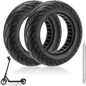 Solid Rubber Tire 10x2.125 Inch for Gotrax G4 XR/Hiboy S2 Pro/Ninebot Segway F30 F40 Electric Scooter, Honeycomb Explosion-Proof Double Shock Absorption Front/Rear Tire Replacement Accessories 2PCS in Kuwait