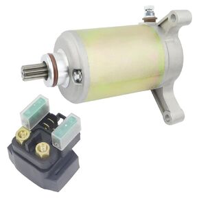 Starter & Relay for Yamaha Warrior 350 YFM350 1987-2003| Big Bear 350 4x4 1987-1996| Moto-4 350 1987-1995| Kodiak 400 1993-1995| TerraPro 350 1988, 1UY-81890-00-00 18756 SMU0065 410-54018