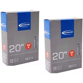 Schwalbe SV6 Inner Bicycle Tubes - 20 x 1.10 (1 1/8) - 1.50", 40mm Presta Valve (2 Pack)