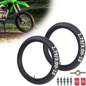 RUTU 2.75/3.00-16 Inner Tubes with TR4 Straight Valve Stem for 80/90-16 Tire XR75 XR80 CRF 80F Dirt Bike ATV Off Road Motorcycle - 2Pack