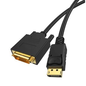 Active DisplayPort to DVI Cable - 6ft DP to DVI-I Cord - Multi-Screen Support for Eyefinity - for Multi-Screen Gaming Setup