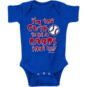 Chicago Baseball Fans. Too Cute (Anti-Cards) Royal Onesie or Toddler Tee (NB-4T)