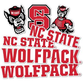 North Carolina State University Sticker Stickers NCSU Wolfpack Vinyl Decals Laptop Water Bottle Car Scrapbook T2 (Type 2)