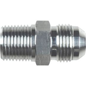 ICT Billet Straight -10AN Flare Male to 1/2"NPT Pipe Adapter Fitting 10 AN Bare Aluminum - National Pipe Thread Designed & Manufactured In The USA AN816-10-08A