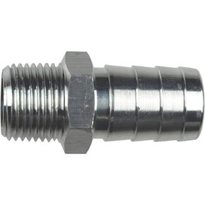 ICT Billet Straight 3/8" NPT Pipe to 5/8" .625" Hose Barb Fitting Bare Aluminum National Pipe Thread Connector Fluid or Air Designed & Manufactured in the USA AN840-10-06A