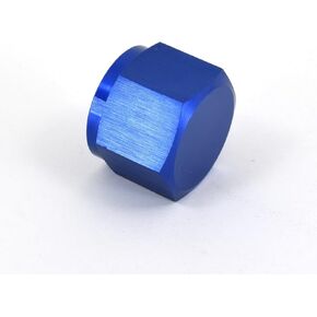 Blue 6AN Aluminum O-Ring Flare Cap, AN cap, for Fuel, Oil, Coolant and Air